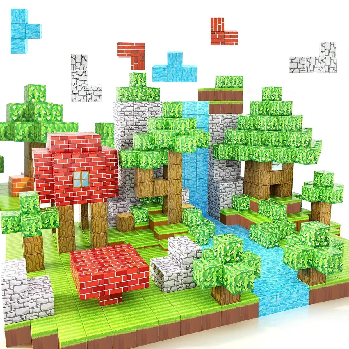 BLOQUES DE CONSTRUCCIÓN MAGNÉTICOS PACK X3 DE 28 PIEZAS