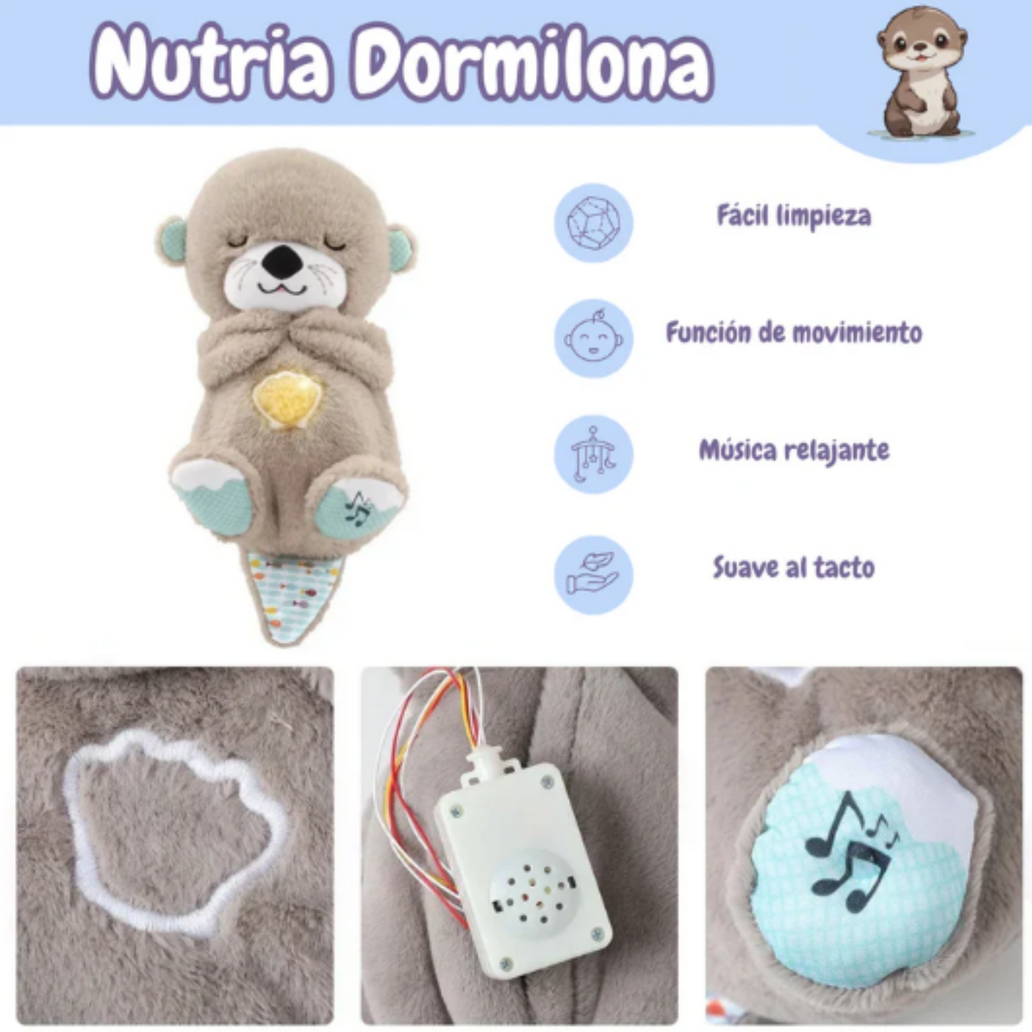 Peluche de Nutria para dormir en calma