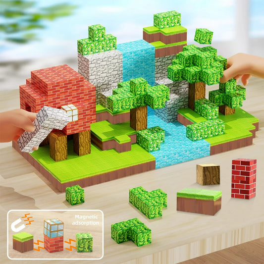 BLOQUES DE CONSTRUCCIÓN MAGNÉTICOS PACK X3 DE 28 PIEZAS